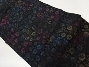 草花模様織出し名古屋帯